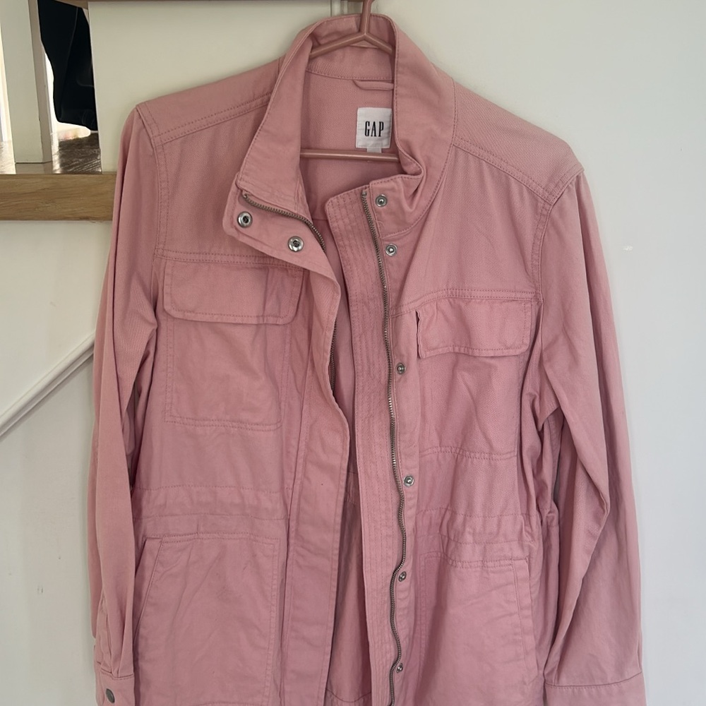 GAP Women's Utility Jacket in Soft Pink